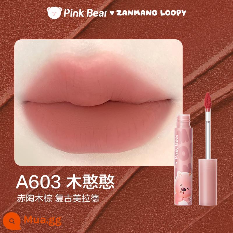 [Mua sớm Double 11] Pinkbear Loopy Series Son môi tráng men quà tặng sinh nhật - [Xuanmai Khuyến nghị] A603 Muhanhan (phiên bản giới hạn điên rồ)