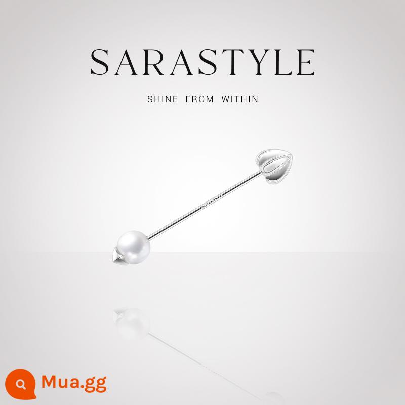 SARASTYLE Mũi Tên Của Thần Cupid Cổ Ngọc Trai Ánh Sáng Đơn Giản Sang Trọng Thiết Kế Trâm Cài Thời Trang Đi Làm Trang Sức - bạch kim