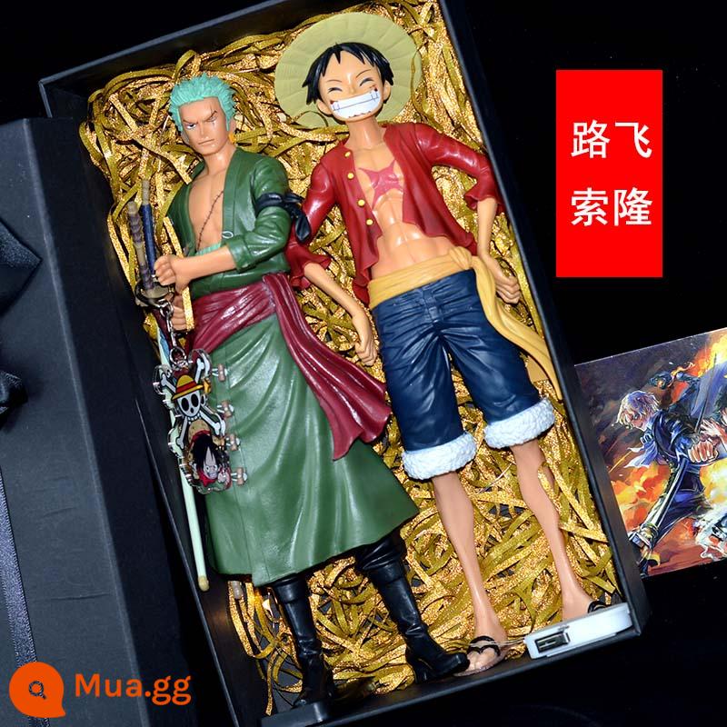 Món quà sinh nhật một mảnh tặng cho chàng trai và cô gái và bạn trai Rufu Creative Everression Cup Model - 14_Luffy mỉm cười + Vẽ kiếm Zoro