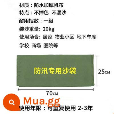 Kiểm Soát Lũ Bao Cát Đặc Biệt Vải Bố Dày Đặc Tính Kiểm Soát Lũ Bao Cát Chống Lũ Hộ Gia Đình Túi Chống Nước Tùy Chỉnh 30*70 - Dây rút canvas dày nâng cấp 25*70 Miễn phí vận chuyển cho đơn hàng trên 20 món