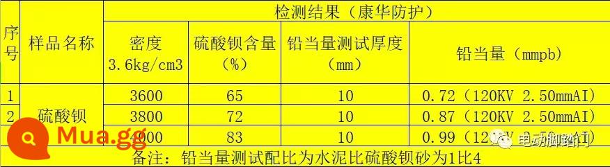 Bari sulfat cát chì phòng vật liệu bảo vệ phòng chụp X quang tường tấm chì cát chì phòng mổ nha khoa sàn bảo vệ chì - Trọng lượng riêng màu xám đen 3,6/tấn chưa bao gồm vận chuyển