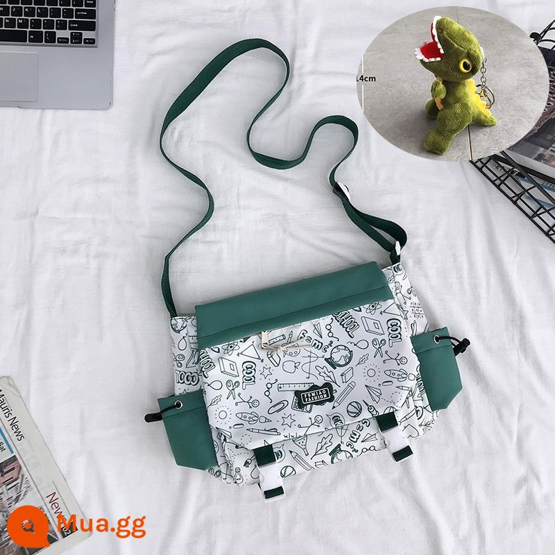 Bag -body túi nam giới thương hiệu Tide Wind và túi đi lại túi lớn túi lớn - Xanh + Khủng long bạo chúa