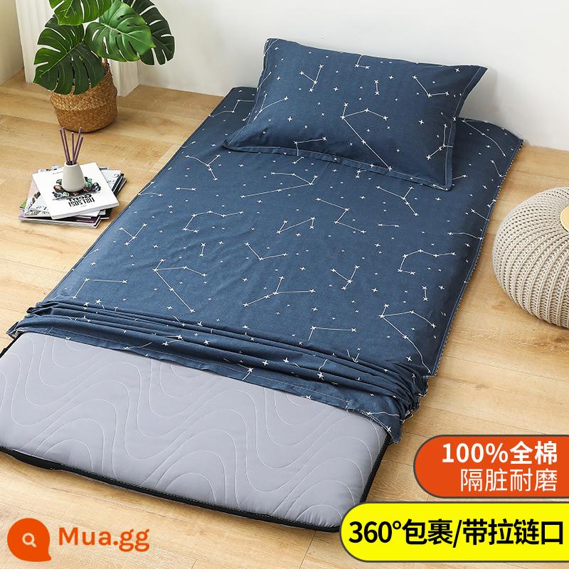 Áo Nệm Cotton Nguyên Chất Vỏ Chăn Ký Túc Xá Sinh Viên Đơn 90X200 Nệm Vỏ Chăn 190 Bọc Nệm Trọn Gói 0.9 - bản đồ sao