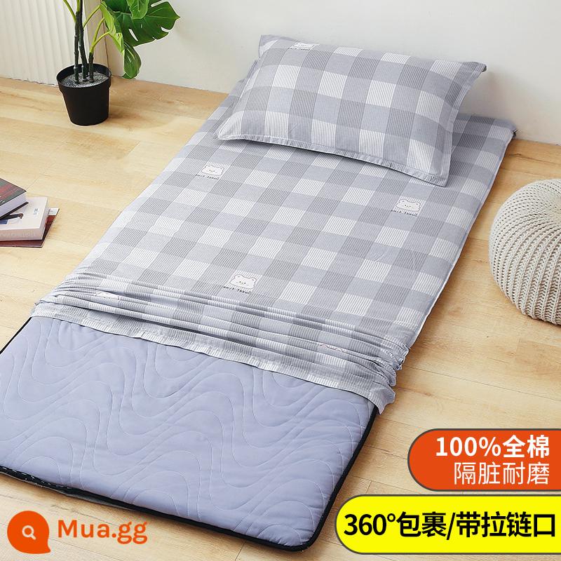 Áo Nệm Cotton Nguyên Chất Vỏ Chăn Ký Túc Xá Sinh Viên Đơn 90X200 Nệm Vỏ Chăn 190 Bọc Nệm Trọn Gói 0.9 - Glomi