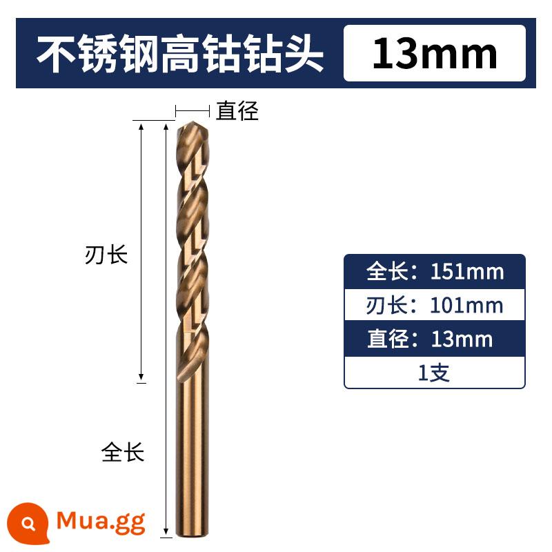 Mũi khoan xoắn chứa coban, mũi khoan có độ cứng cao, mũi khoan chuyên dụng để khoan sắt tấm thép không gỉ 304, mũi khoan rôto hợp kim - 13 triệu