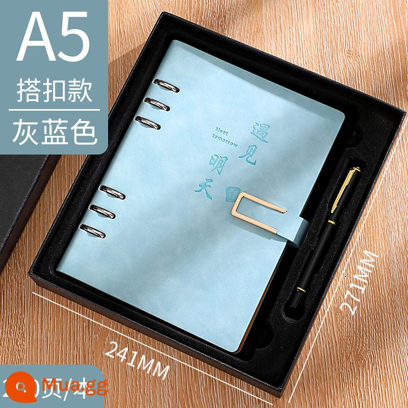 Sổ rời a5 sổ ghi chép siêu dày đơn giản trong gió kỳ thi tuyển sinh sau đại học b5 notepad văn phòng kinh doanh công việc có thể tháo rời sổ ghi chép hội nghị nhật ký nghệ thuật sinh viên đại học logo có thể in tùy chỉnh - Ngày mai gặp A5 [Sách + Hộp quà + Bút kim loại]