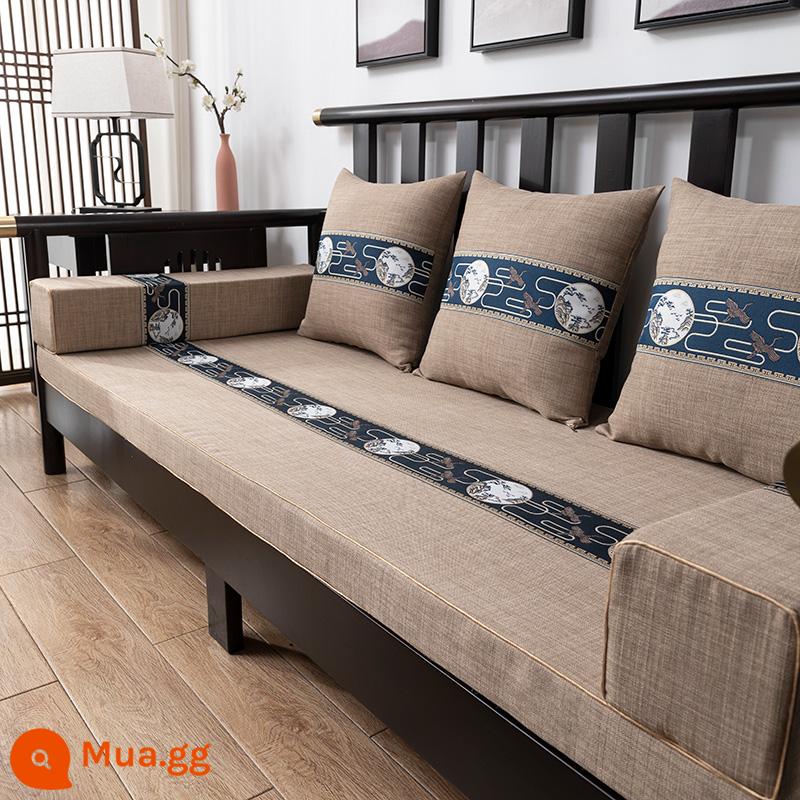 Đệm sofa bằng gỗ rắn đệm dày đệm mùa đông - hạc mây núi