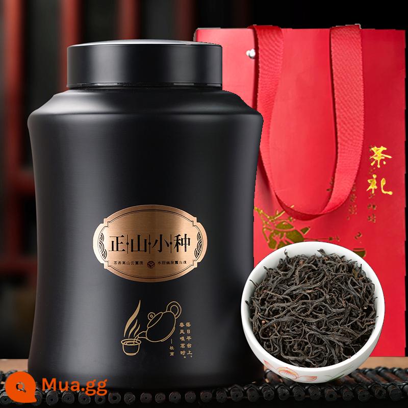 Pupao Wuyi Mountain Trà đen Lapsang Souchong trà núi cao siêu đích thực hương thơm mạnh trà mới số lượng lớn đóng hộp 500g - 510g