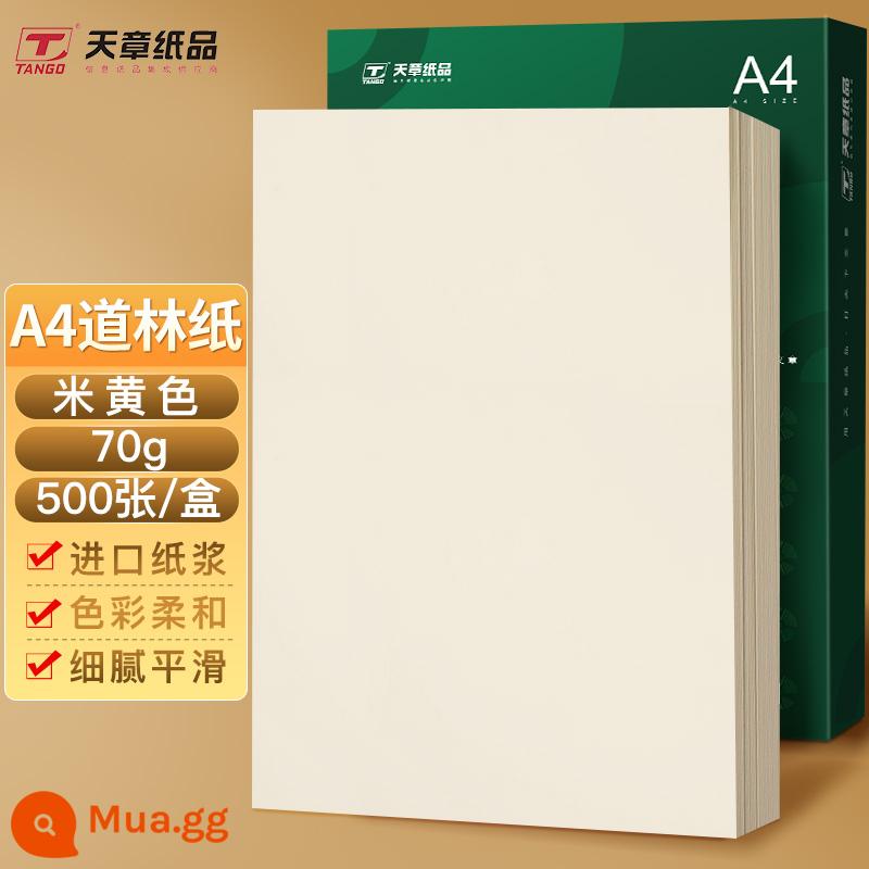 [500 tờ/gói] New Green Sky Chapter Giấy in hai mặt A4 màu cam mới Giấy photocopy Túi đeo vai 70g Túi đeo vai 500 tờ Đồ dùng văn phòng đa năng Giấy nháp dành cho học sinh Giấy trắng 80g A4 FCL - [Loại bảo vệ mắt/70g] Màu be dịu/500 trang/gói