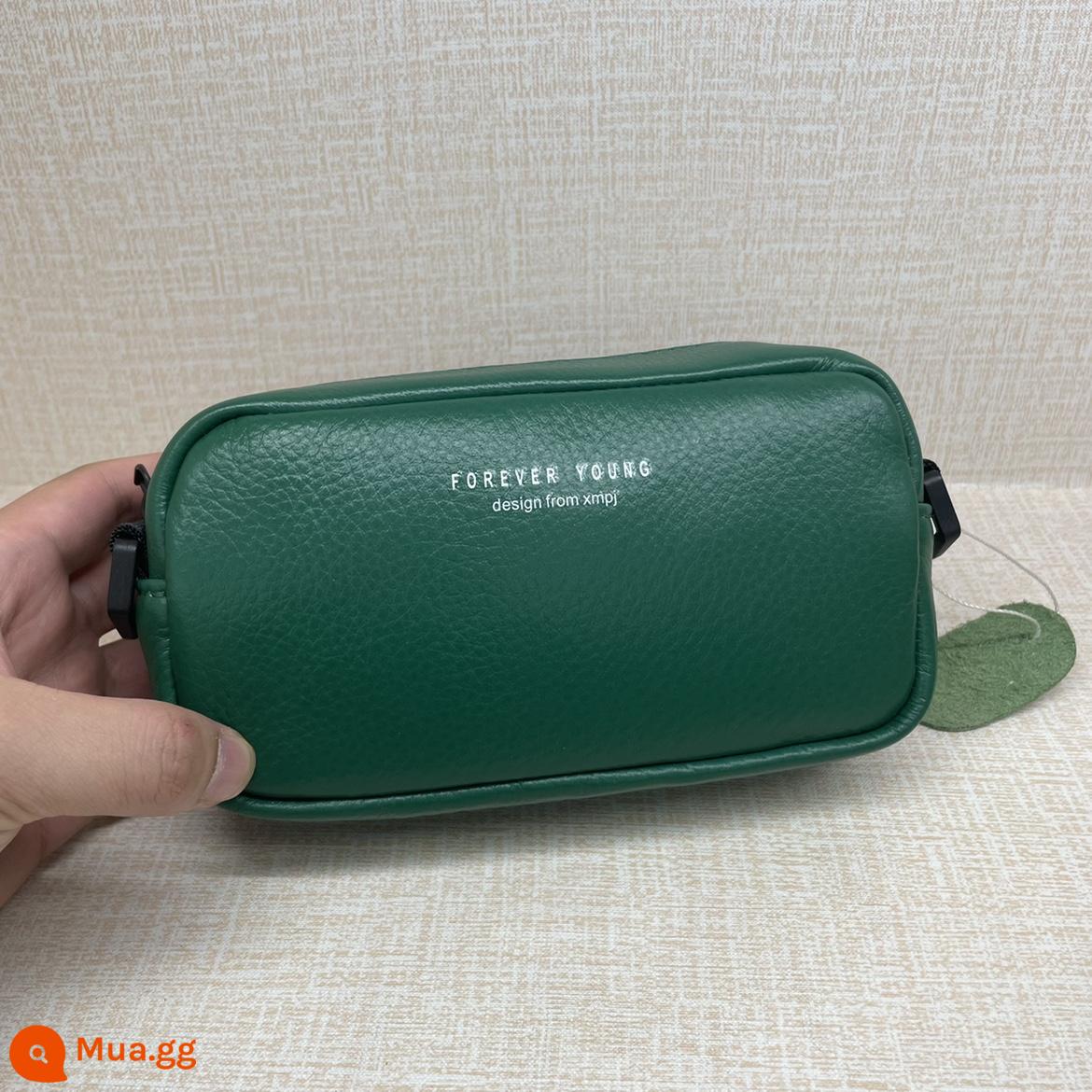 Ngoại thương LW Layer Layer Bag Square Square MỚI Thời trang mới đa năng Đen -Shoulder Messenger Tag Tail Cargo Wide Shel - màu xanh lá