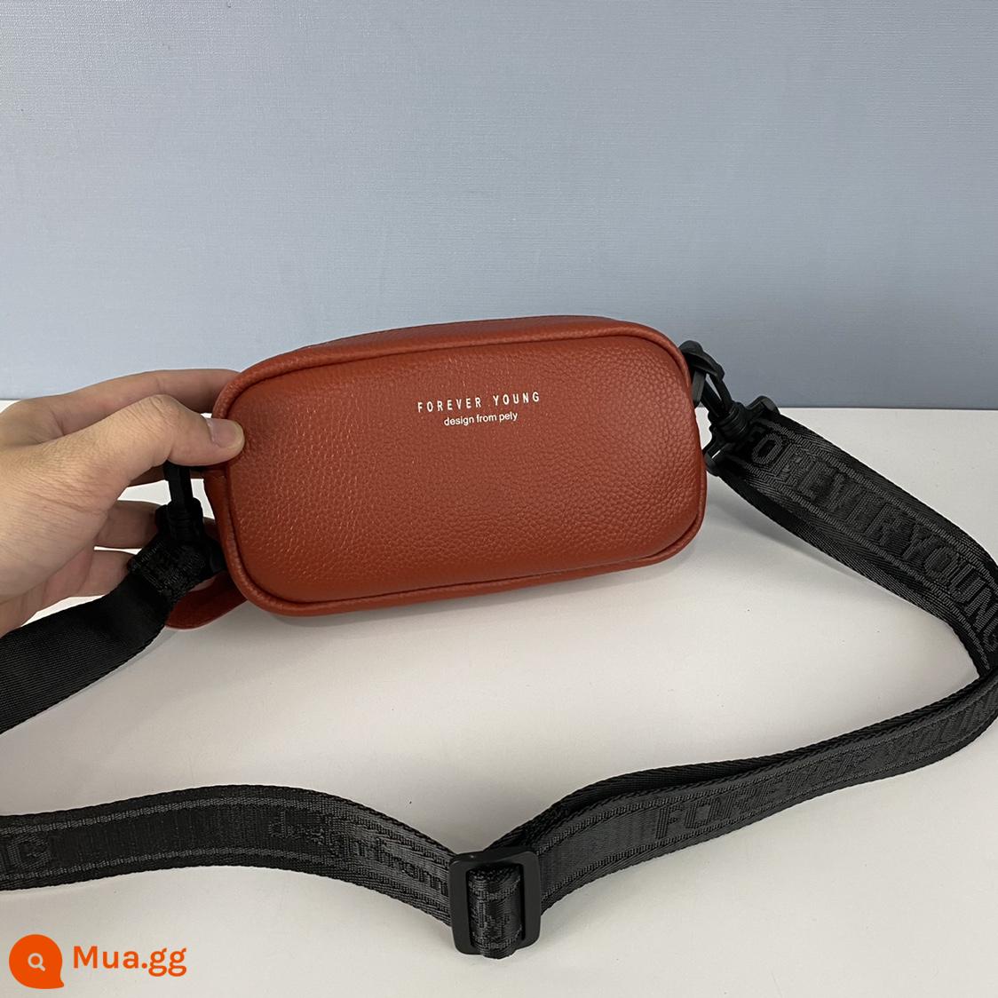 Ngoại thương LW Layer Layer Bag Square Square MỚI Thời trang mới đa năng Đen -Shoulder Messenger Tag Tail Cargo Wide Shel - màu caramel