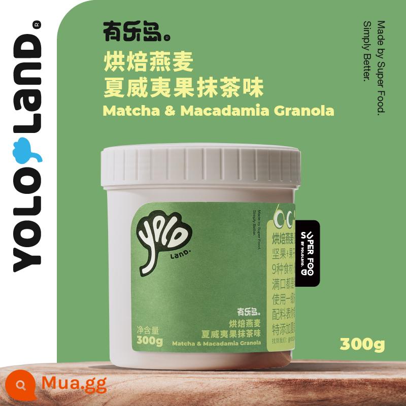 Bột yến mạch nướng Youle Island/Matcha Ngũ cốc ăn liền ngũ cốc dinh dưỡng pha thức uống ăn sáng Pamela - Macadamia Nut Matcha Hương vị [Sản phẩm Matcha mới]