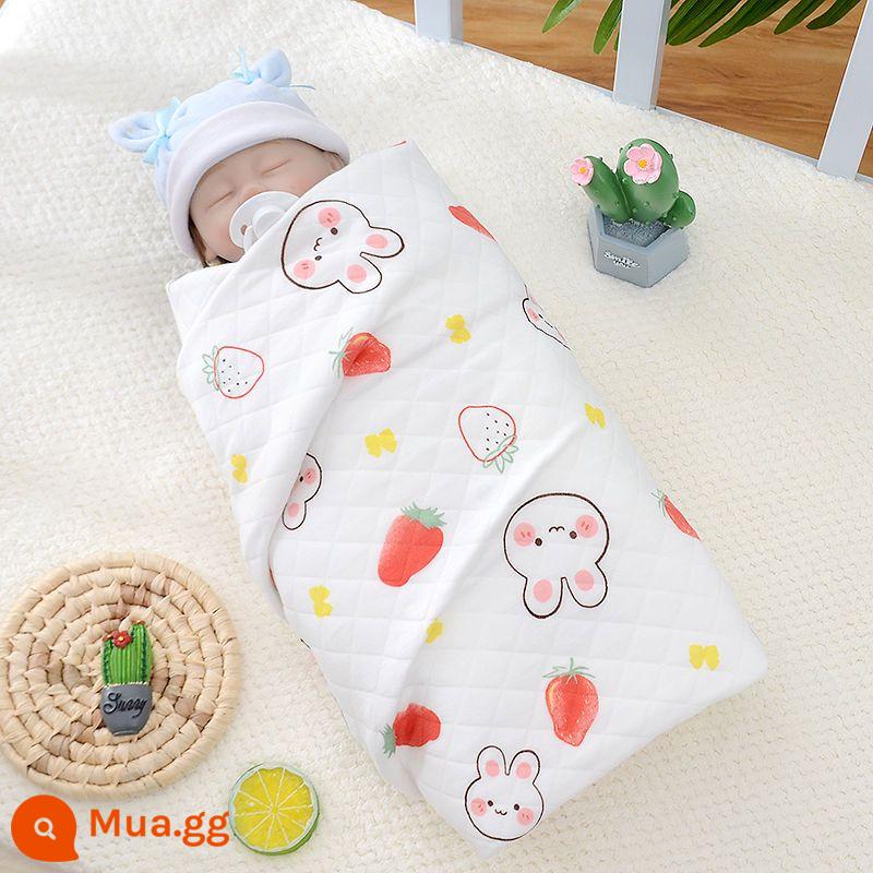 Gói đơn sơ sinh bé sơ sinh phòng đẻ cotton nguyên chất bọc chống sốc khăn quấn bé túi chăn sơ sinh ôm chăn - Dâu Thỏ-chăn ấm