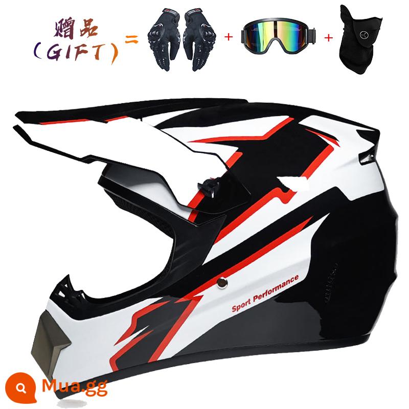 Mũ cứng trẻ em và thanh thiếu niên ngoài đường mát mẻ cuộc đua xe kart leo núi cuộc biểu tình đội mũ bảo hiểm đầy đủ đầu đua nam màu xám - Bạch Chính Sinh