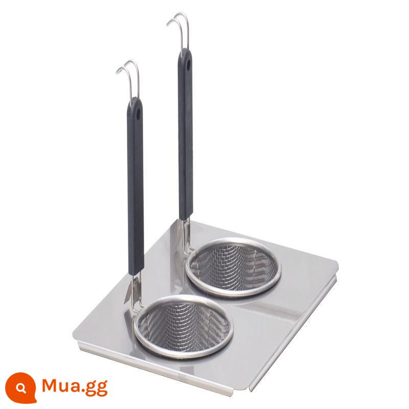 Nước chiên Fried Filter Frying Lưới khiêu dâm Duaron Fried Pot Bottom Net Net Thép không gỉ Phụ kiện Fryric Fry - Nắp nấu mì 2 lỗ + rổ nấu mì 2-O44