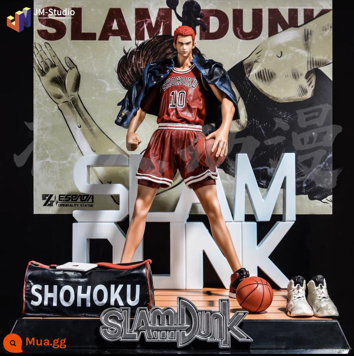 Slam Dunk GK Sakuragi Đường Hoa Cảnh Phiên Bản 1:1 Rukawa Phong Mô Hình Trang Trí Anime Ngoại Vi Bé Trai Quà Tặng Ngày - Phiên bản cảnh Sakuragi Hanamichi [cao khoảng 33cm] điêu khắc hai đầu