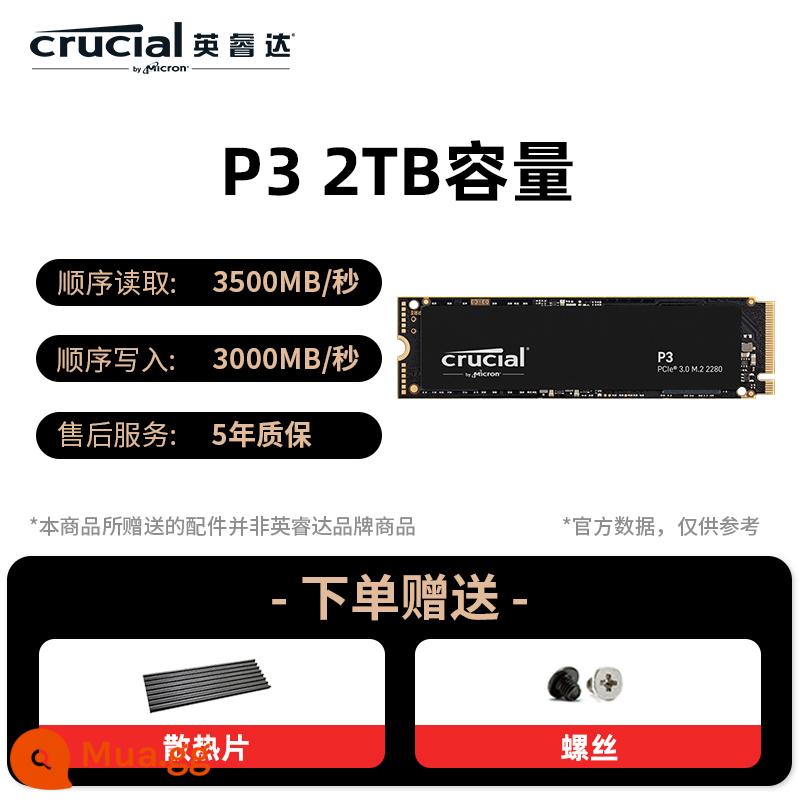 Ổ cứng thể rắn Inruida P3 giao diện m2 1t 500g SSD máy tính xách tay nvme máy tính để bàn ổ cứng trò chơi - Giao diện P3 2T M2 [3500MB/S]