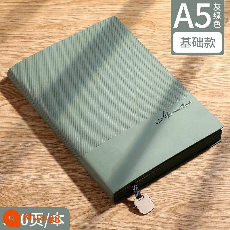 Sổ tay dày có logo tùy chỉnh văn phòng kinh doanh 2023 notepad sổ ghi chép hội nghị công việc a5 phong cách cổ điển có giá trị cao màu trơn da mềm nhật ký đơn giản cuốn sách cao cấp tinh tế làm theo yêu cầu - Xanh lanh [Dày 320 trang]