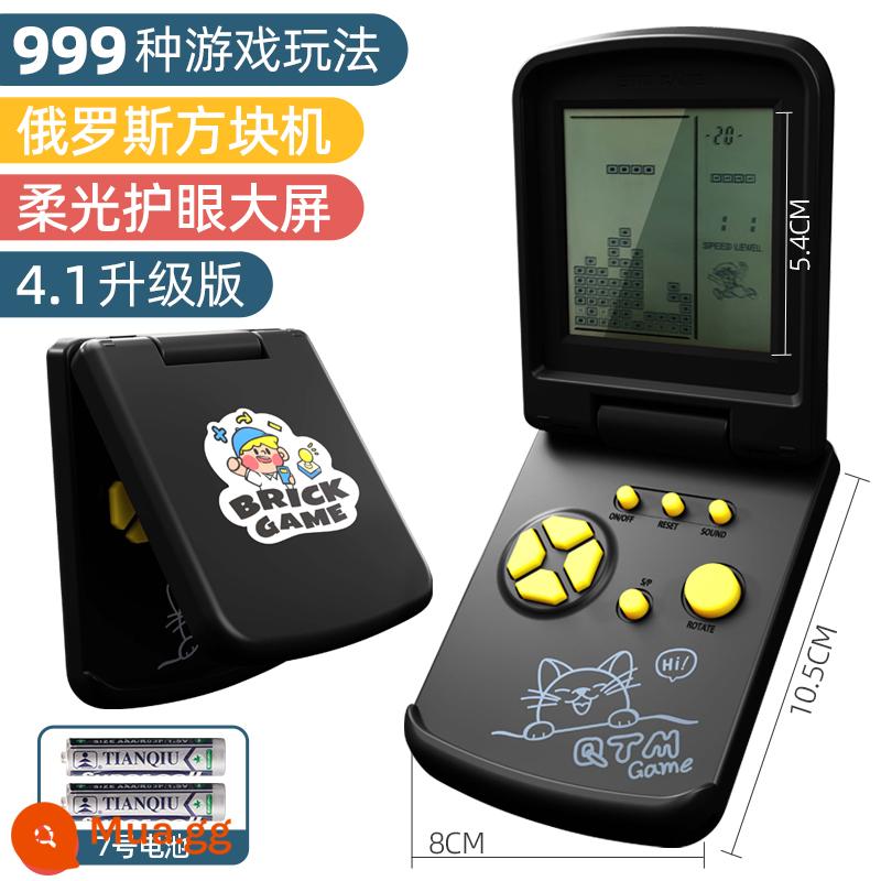 2023 máy chơi game cầm tay mới dành cho trẻ em retro arcade tuổi thơ hoài cổ Tetris đôi mini nhỏ cầm tay đua xe tăng tiểu học nam nữ quà tặng ngày đầu năm - Công cụ giải nén bỏ túi gấp máy chơi game màu đen phiên bản nâng cấp 999 trò chơi