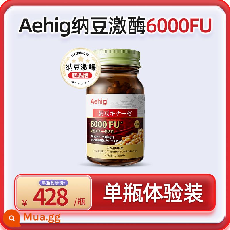 Viên nang nattokinase men đỏ Aehig 6000FU nhập khẩu từ thực vật lecithin Nhật Bản - Gói dùng thử 1 chai