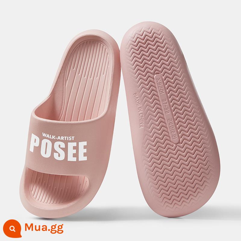 Puxi chuối thuyền cha mẹ -child slipper cô gái chống lại mùa hè gia đình tắm tắm tắm tắm cho trẻ em lớn - màu hồng nhạt