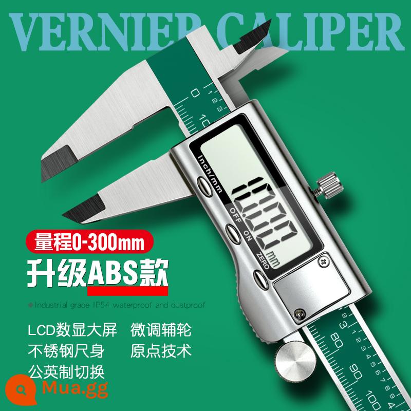 Longshuo cấp công nghiệp vernier caliper màn hình kỹ thuật số độ chính xác cao dầu thép không gỉ tiêu chuẩn hộ gia đình ba khối lượng micromet độ sâu nhỏ - Màn hình lớn được nâng cấp - thước cặp kỹ thuật số bằng thép không gỉ 0-300mm