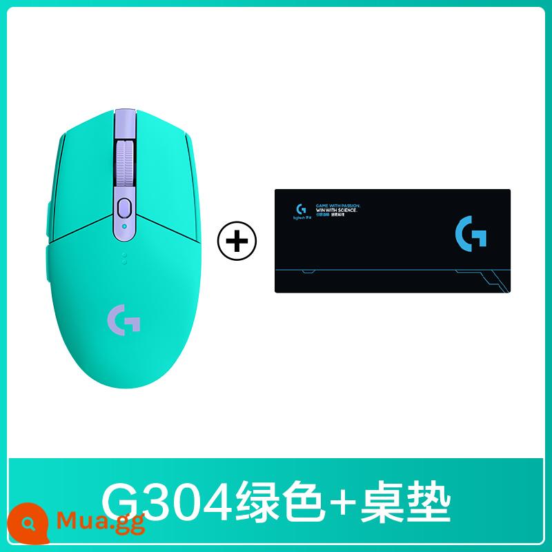 Logitech G304 chuột không dây game esports cơ máy tính để bàn laptop chuột cf/lol ăn gà macro nam - Thảm trải bàn dài + xanh G304