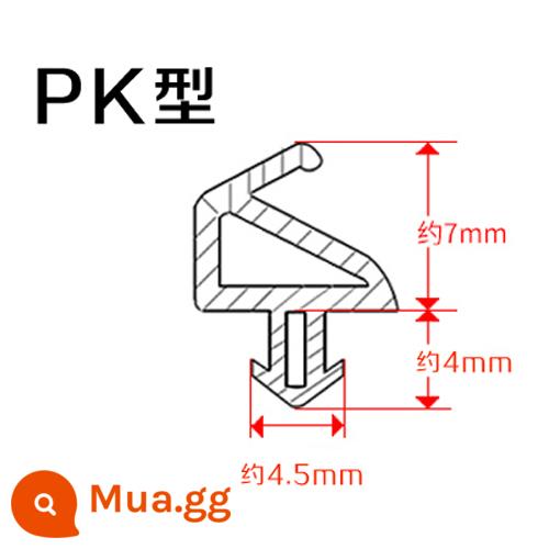 Cầu gãy cửa nhôm và cửa sổ bịt kín dải nhựa chống thấm cửa sổ thép khe loại O Dải chữ O Cửa sổ hợp kim nhôm chống rò rỉ Dải PK - Đen [loại PK], 1 mét (dùng thử)