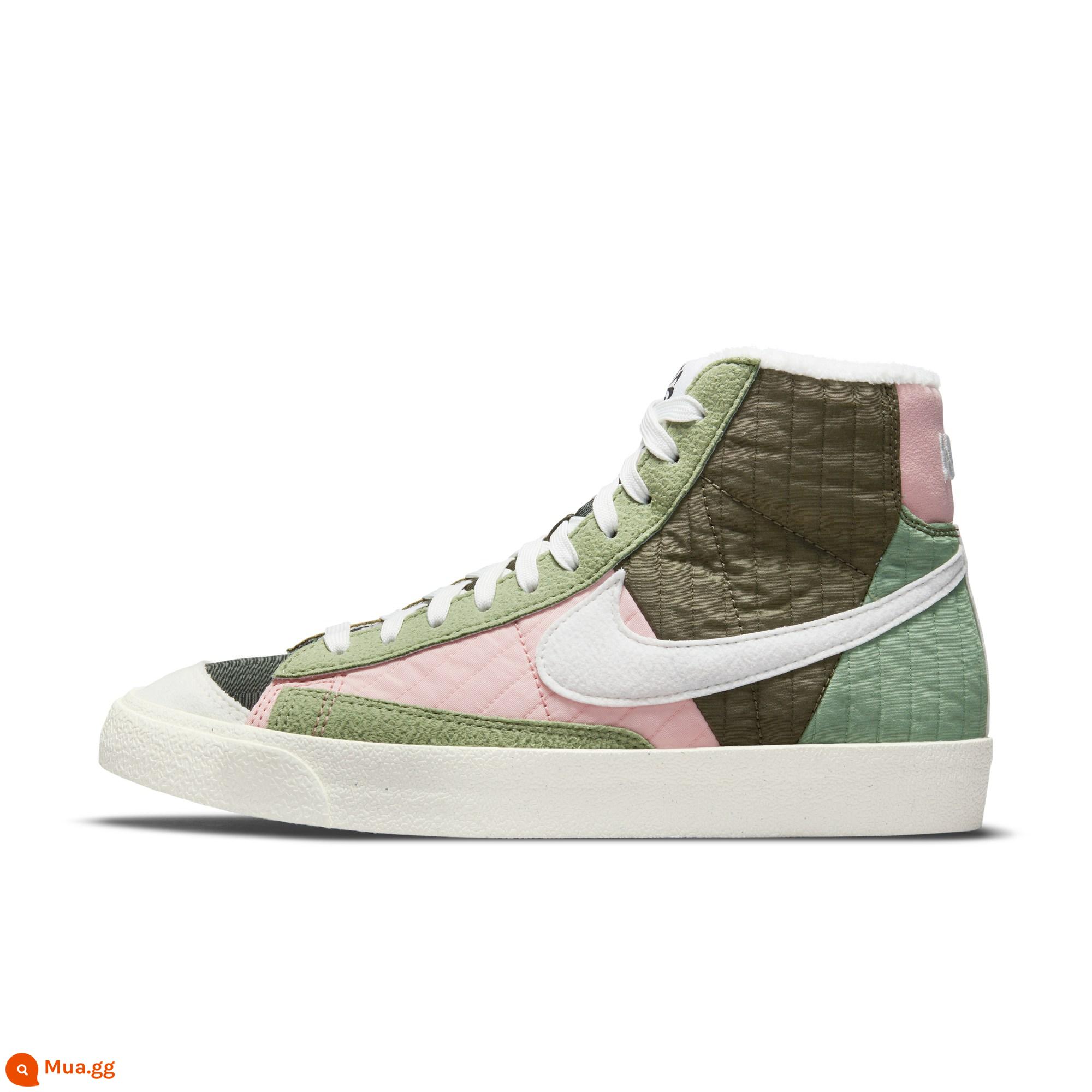 NIKE OUTLETS Official Giày thể thao nữ Nike Blazer Mid Nike Blazer DO7445 - 311 Dầu Xanh/Cánh Buồm Trắng-Cánh Buồm Trắng-Vừa Xanh Ô Liu-Rong Biển Nâu-Sequoia Xanh