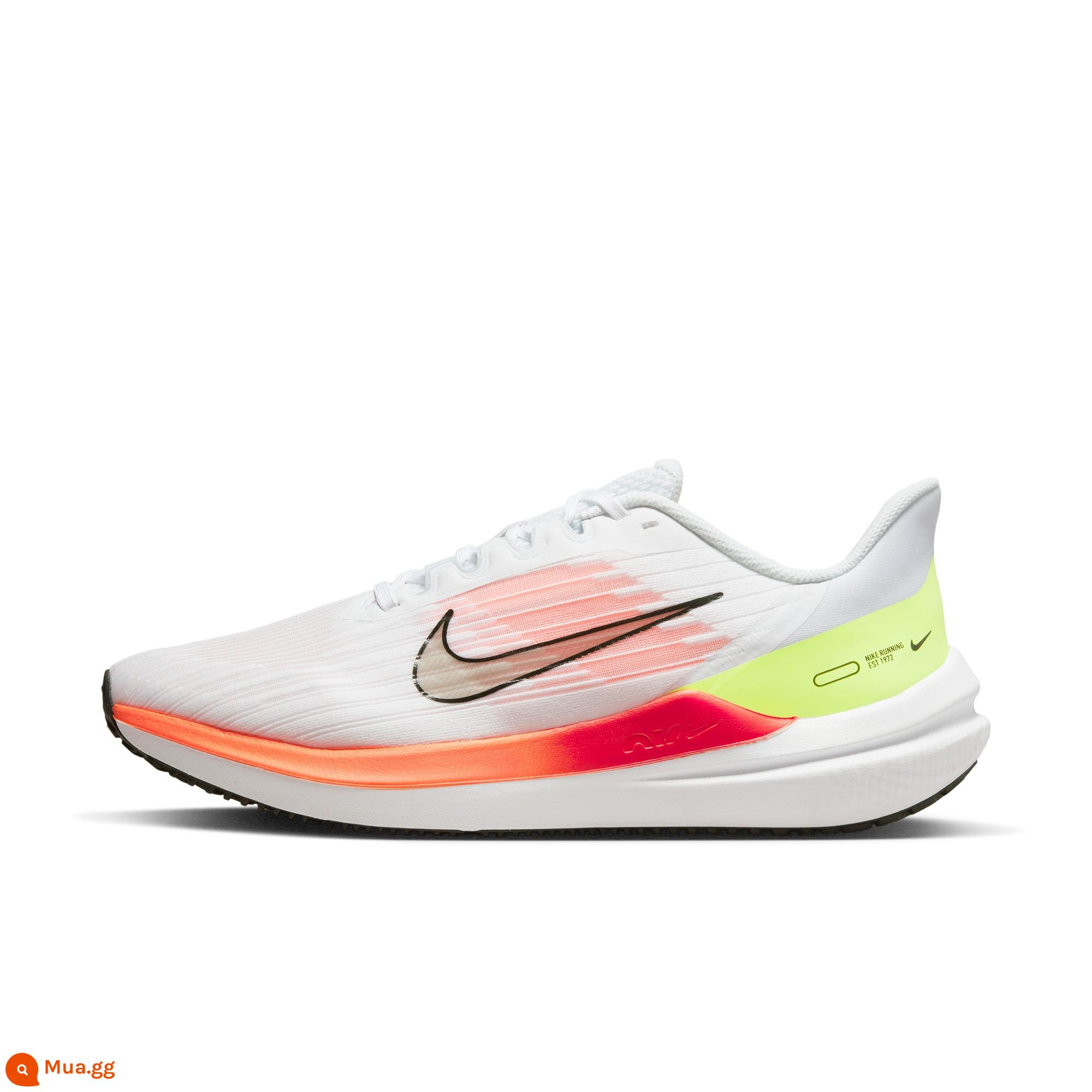 OUTLETS chính thức của NIKE Air Winflo 9 giày chạy bộ có đệm khí nhẹ cho nam DD6203 - 100 Trắng/Đen/Cam Hà Lan/Đỏ tươi/Xanh bóng/Vàng bạch kim