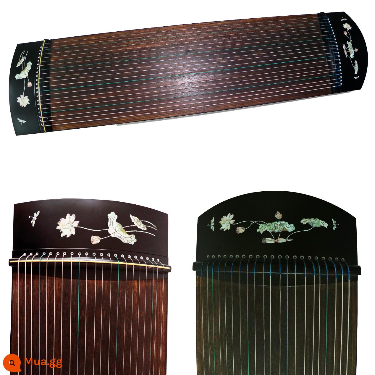 Đàn guzheng 163 mới dành cho người mới bắt đầu tham gia nhà sản xuất gỗ mun guzheng nhỏ cầm tay 125cm cấp thứ mười - Sen chuồn chuồn 125cm