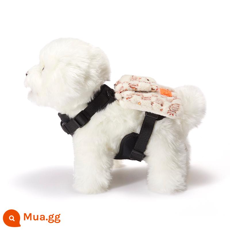 HEURUEH23 Bộ sưu tập Capsule mùa xuân / hè Faux Fur Check Sequins Pet Ba lô - Túi M kẻ sọc cam cùng size, chọn size túi cho bé