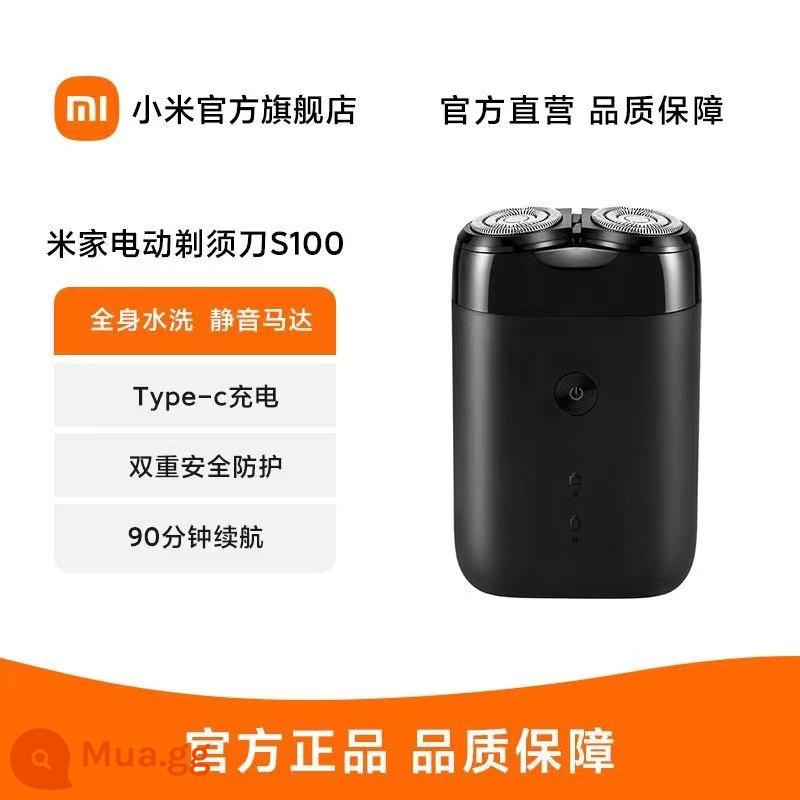 Dao Cạo Điện Xiaomi Mijia S100 Xoay Đầu Lưỡi Đôi Cho Nam Máy Cạo Râu Có Thể Sạc Lại Toàn Thân Có Thể Giặt Được - Máy cạo râu điện Mijia S100