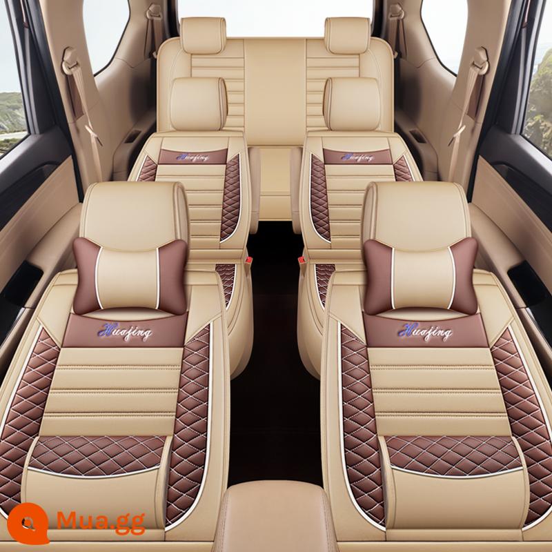 Bọc ghế Wuling Hongguang S PLUS được bao quanh hoàn toàn bởi S1/3 Jiachen Journey Glory V Baojun 730 vải lanh bảy chỗ - Xe 7 chỗ bọc da toàn bộ - màu be (hàng ghế giữa hai mảnh)