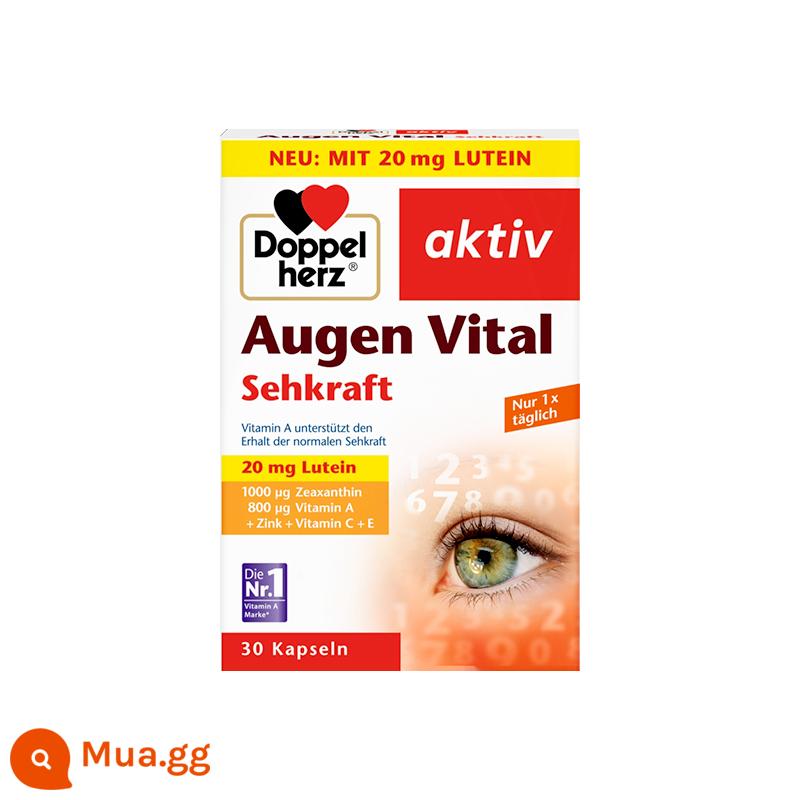 Viên uống bảo vệ mắt lutein đa chiều Duobao trái tim nhập khẩu từ Đức Viên nang mềm vitamin dành cho người lớn khô mắt mệt mỏi 30 viên - Duobao Double Heart Lutein đa chiều cơ bản