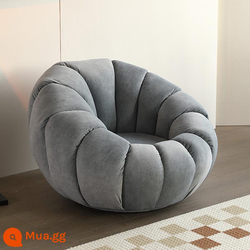 Sofa Lười Bí Ngô Ghế Tất Nam Đơn Thịt Cừu Nhung Phòng Ngủ Dễ Thương Ban Công Cổ Bắc Âu Ghế Sofa Nhỏ - Màu xám (nhung kỹ thuật) có thể xoay được