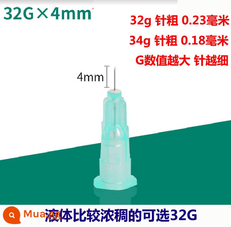 34G Nước Đèn Kim 1.5mm2.5/4mm 32G Tay Nước Đèn Ngoại Vi Mắt Cực Muỗi kim Micro Đâm Thủng Kim - 32gx4mm 10 miếng