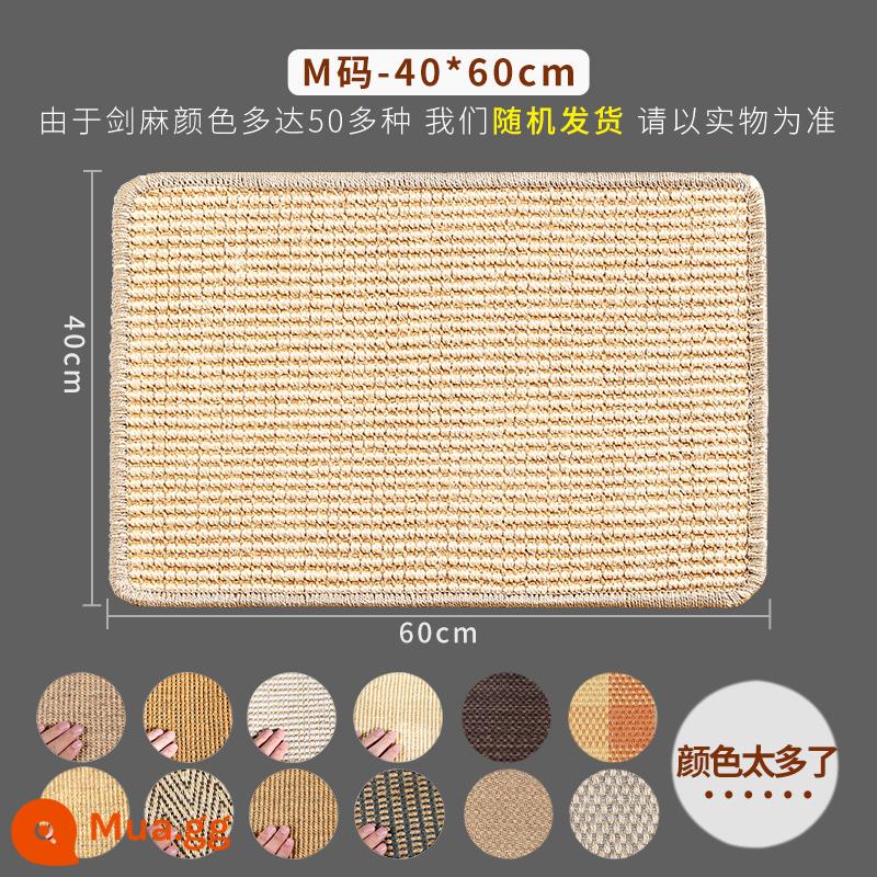 Snow Mountain Star mèo cào bảng sisal thảm không làm rơi vụn bảo vệ ghế sofa máy mài mèo cào thảm chịu mài mòn chống cắn - Overlock, chống mài mòn size M [40*60cm] màu sắc ngẫu nhiên - sưu tầm mua để nhận 5 đinh xoắn ốc