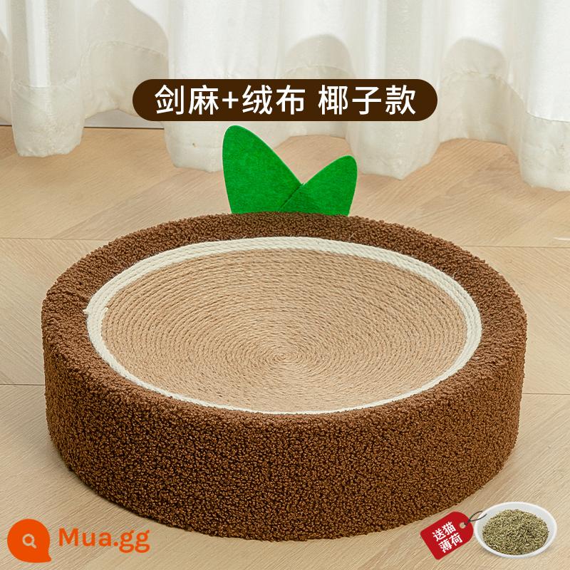 Snow Mountain Star Salu Cat Scratch Board Cat Litter Một lưu vực cào mèo tròn Chống trầy xước, chống mài mòn và đồ chơi cho mèo không gàu - Loại dừa mảnh Sisal [chống trầy xước và chống mài mòn] thu thập và mua để nhận catnip