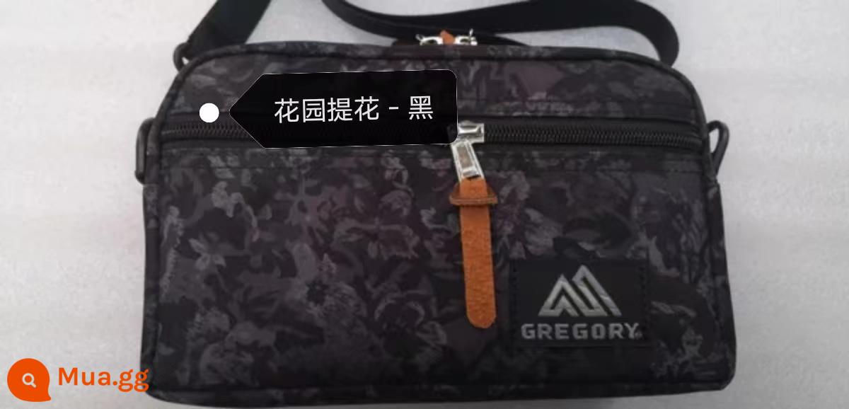 Gregory Gregory Túi Đeo Vai Túi Túi Điện Thoại Di Động Túi Vuông Nhỏ In Hình Thể Thao Đa Năng 2.5L Thủy Triều Thương Hiệu - Vườn Jacquard-Đen