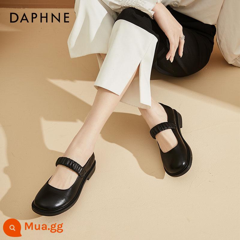 Daphne Giày Thời Trang Nữ Xuân Thu 2023 Mới Đa Năng Giày Loaf Giày Mary Jane Giày Công Sở - 1251 màu đen