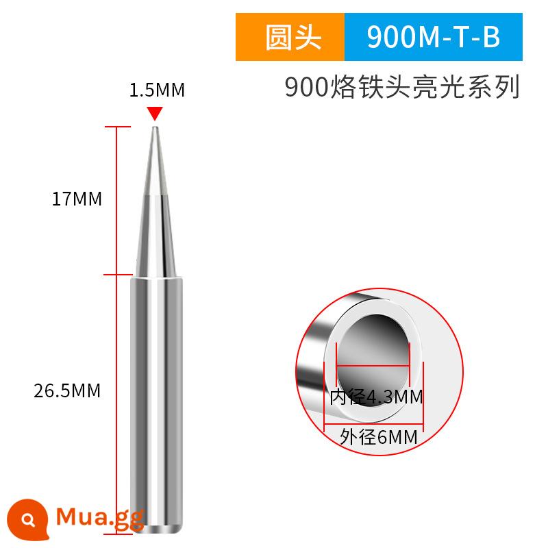 Đầu hàn đa năng 900 làm nóng bên trong thân thiện với môi trường Đầu hàn chống oxy hóa ăn mòn Tay cầm 907 Trạm hàn 936 Đầu hàn sắt - Đầu tròn 1,2B/gói đơn