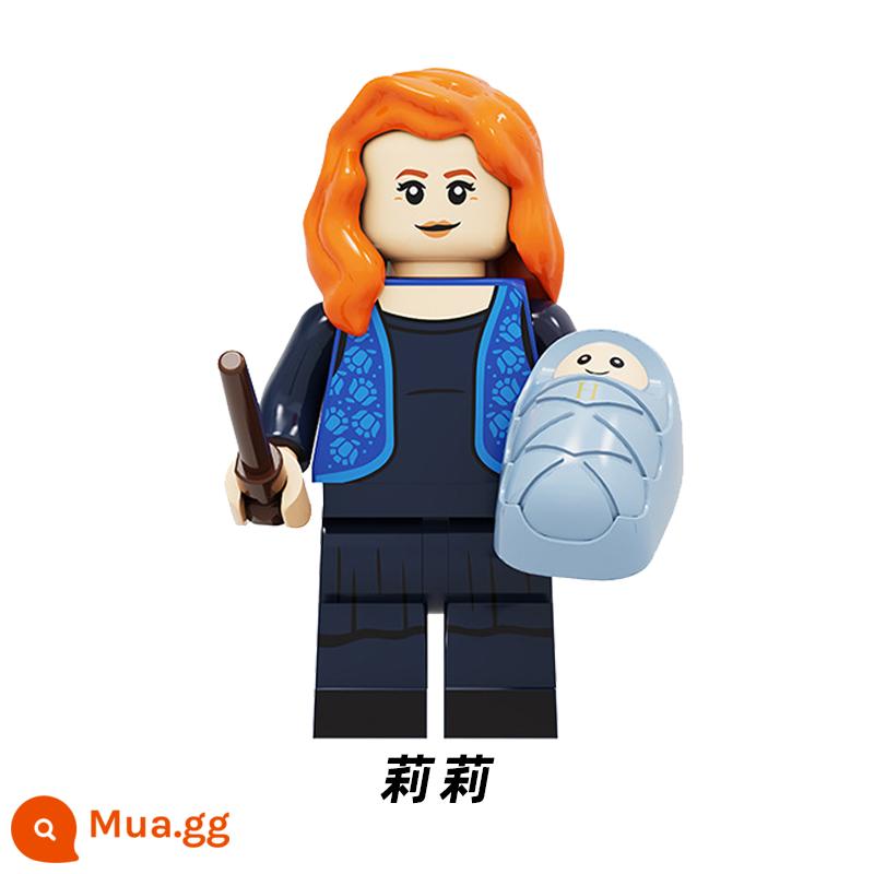 Tương thích với LEGO Harry Potter bơm nhạc hình Bella Dumbledore James Potter Pomona đồ chơi lắp ráp - Hoa loa kèn