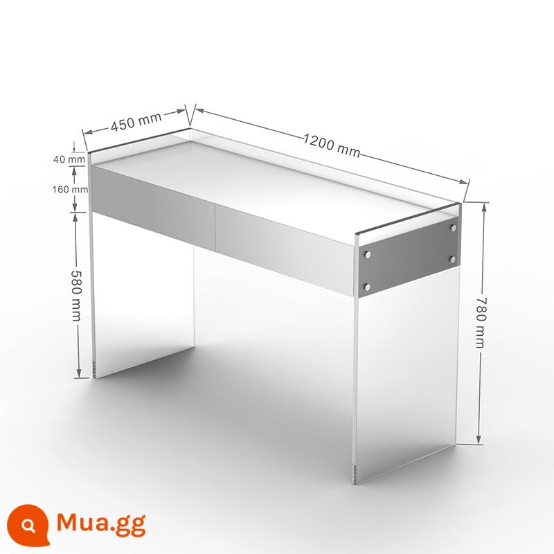 Bàn trang điểm phòng ngủ chính 80 cm ánh sáng sang trọng phòng ngủ cao cấp đơn giản bàn trang điểm acrylic 1 mét bàn bàn trang điểm - Bàn trang điểm trắng-1m2 [Đã bao gồm lắp đặt]