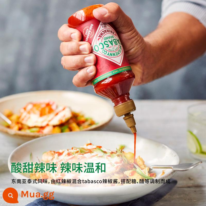 Ớt tabasco nhập khẩu Mỹ tương ớt 0 béo Tương ớt Mỹ chai nhỏ tương ớt sốt thực phẩm tây - Sriracha 256ml*2