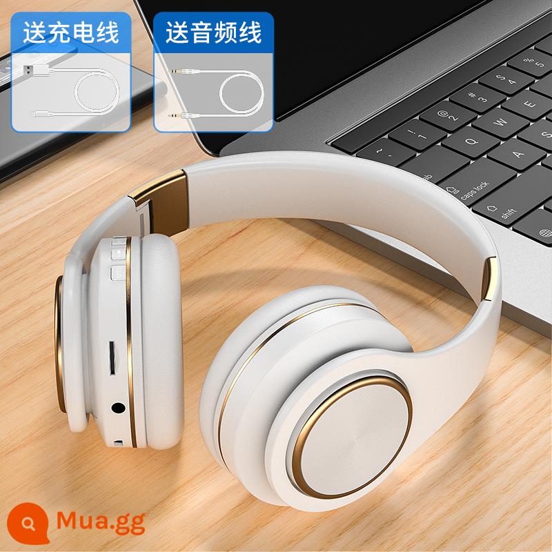 huawei phù hợp với tai nghe Bluetooth chất lượng cao điện thoại di động không dây gắn trên đầu máy tính tai nghe unisex âm nhạc thể thao chạy trò chơi thể thao điện tử thẻ cắm đặc biệt có đèn lúa mì Thơ Jinbei - Màu trắng (chất lượng âm thanh vòm nổi 9D★tuổi thọ pin dài★mặc thoải mái)