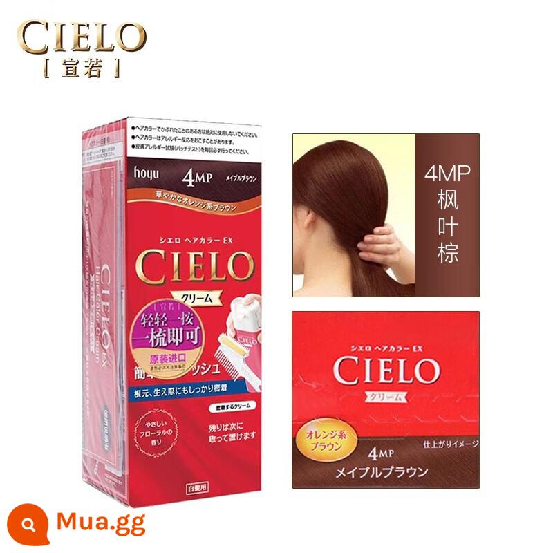 Nhật Bản Hoyu Meiyuan CIELO Xuanruo Thuốc Nhuộm Tóc Vật Có Sức Khỏe Bao Tóc Trắng Nguyên Chất Xốp Kem Xốp Nữ Nhập Khẩu - 4MP màu nâu phong [bao bì cũ]