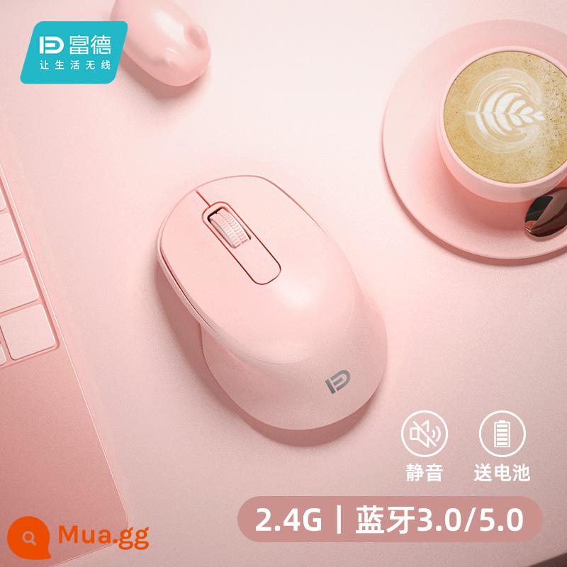 Chuột chơi game không dây Bluetooth tắt tiếng mẫu sạc văn phòng cô gái di động thích hợp cho máy tính xách tay Huawei Apple - Chế độ kép màu hồng [Bluetooth + 2.4G Wireless] Phiên bản pin Chế độ kép màu hồng [Bluetooth + 2.4G Wireless] Phiên bản pin