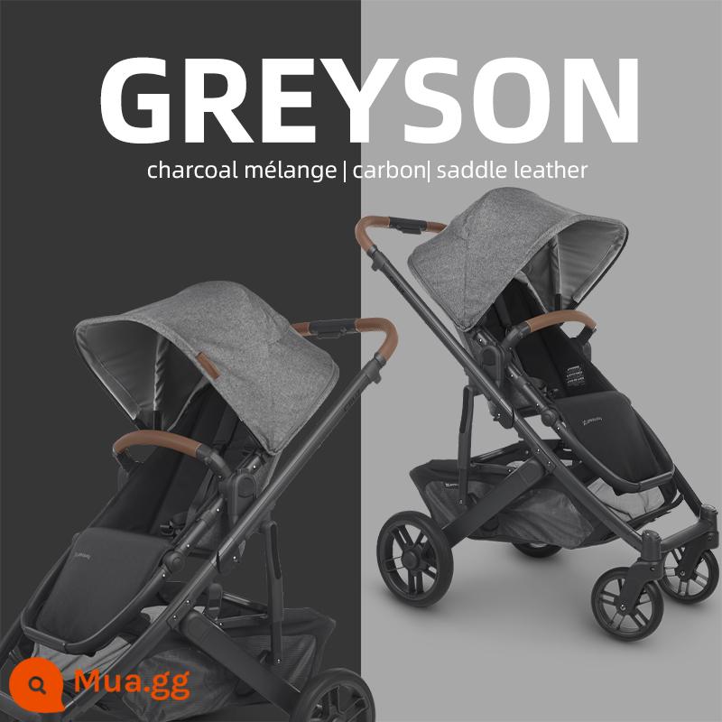 UPPAbaby Cruz V2 cao cấp ngồi gấp xe đẩy trẻ sơ sinh giảm xóc 2 chiều xe đẩy em bé - Xám đậm [không có nôi]