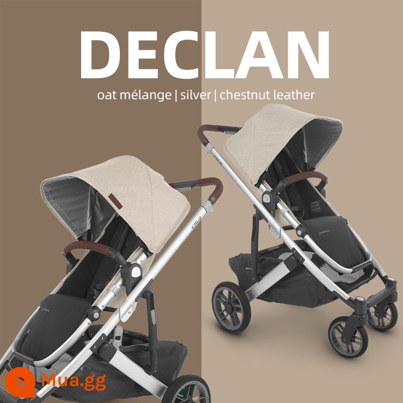 UPPAbaby Cruz V2 cao cấp ngồi gấp xe đẩy trẻ sơ sinh giảm xóc 2 chiều xe đẩy em bé - Màu bột yến mạch [không có nôi]